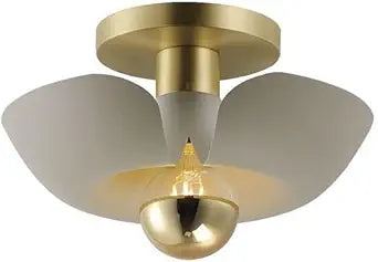 Maxim Lighting Poppy 1-Light Flush Mount | Silver Gold/Satin Brass Finish | Hallway Flush Mount Ceiling Light | 11390SGSBR