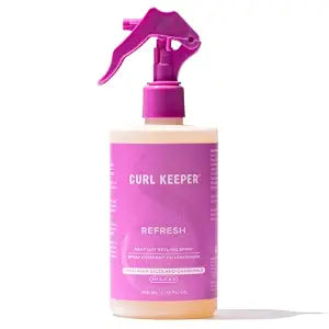 Refresh Curl Refresher Spray for Curly Hair – Next Day Curl Activator and Volumizing Texture Mist with Himalayan Pink Salt, Aloe Vera and Calming Chamomile, Color Safe Formula, 12oz/355ml