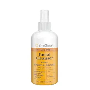 SkinSmart Antimicrobial Facial Cleanser Spray to Remove Viruses, 8 oz