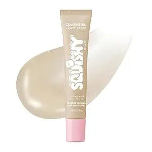 COVERGIRL Clean Fresh Squishy Glaze��� Lip Butter Balm, Flavored, Non-Sticky, with Vitamin E & Shea Butter ��� 140 Toasted Vanilla (Sheer Beige)