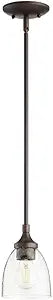 Quorum 3059-286 Transitional One Light Pendant from Enclave Collection in Bronze/Dark Finish,