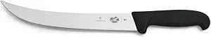 Victorinox Fibrox 10-Inch Curved Breaking Knife - Dishwasher Safe and Ergonomic Handle, Black