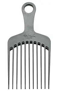 Chicago Comb Model 12 Carbon Fiber, XL Wide-Tooth Pick, Anti-Static, 7.5 Inches (19 cm), Made in USA, Large Detangling and Styling Pick