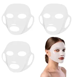 3 Pcs Sheet Mask Holder on Face, Reusable Silicone Face Mask Holder