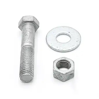 1/2"-13 x 14 Hot Dipped Galvanized Hex Bolt w/Nuts & Flat Washers, Grade A, 6" Thread, Under-Sized, Quantity 25 - by Fastener Depot