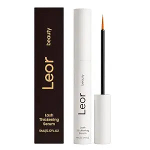 Leor Beauty Lash Serum, Precision Brush Lash Care Formula for Fuller-Looking, Defined Lashes, Lightweight Daily Application, 5 mL