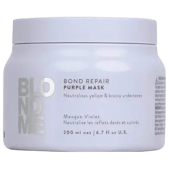 BlondMe Bond Repair Purple Mask for Blonde Hair | Neutralizes Yellow & Brassy Tones | Maintain, Refresh, & Enrich | For Moisturized, Healthy-Looking Cool-Toned Blondes