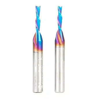 Amana Tool 46200-K-2 2-Pack SC Spektra Extreme Tool Life Coated Spiral Plunge 1/8 Dia x 1/2 CH x 1/4 SHK 2 Inch Long Down-Cut Router Bits