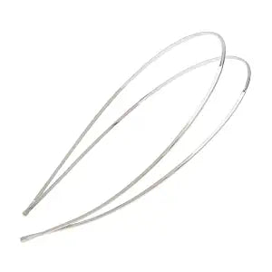 L. Erickson Metal Double Headband for Women, Silver