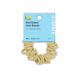 Gimme Beauty No Snag Braid End Ties, Seamless, Blonde, 25 Pack