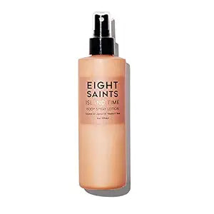 Eight Saints Island Time Body Spray Lotion for Dry Skin, Protects, Nourishes, and Hydrates, Coconut Scent, with Coconut Oil, Jojoba Oil, and Vitamin E, 8 Ounces