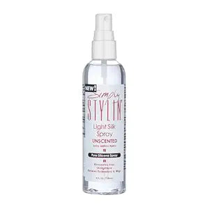 Simply Stylin' Light Silk Spray UNSCENTED, 4 Fl Oz (Pack of 1), Clear