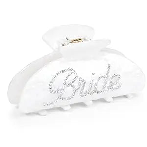 Bride Hair Claw Clips, Bride to Be Gifts for Bachelorette Party, Engagement, Bridal Shower & Wedding Hair Accessories