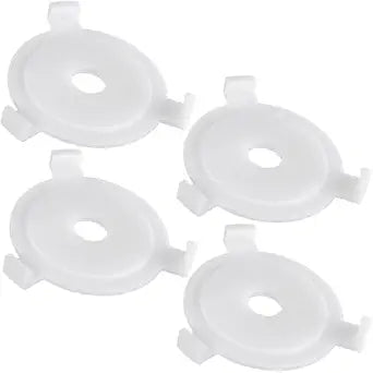 PAGOW 4 Pcs Lamp Shade Adapter Ring, Plastic E27 to 11 mm Lampshade Ring Converter, White Lamp Shade Reducer Rings Replacement for Lighting Fixtures Upgrading Desk Lamps
