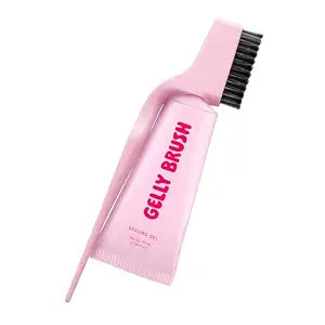 Gelly Brush 3-in-1 Hair Styling Tool & Pro-Hold Gel Kit – Mess-Free Slickback Applicator with Sectioning Pick for Dancers, Cheer, and Everyday Smooth Styles