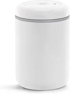 Fellow Atmos Vacuum Canister for Coffee & Food Storage - Airtight Sealed Container, Matte White, Large Coffee Bean Storage, 1.2 Litre Jar