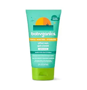Babyganics After Sun Gel Cream, Mellow Melon, 5oz