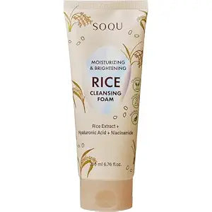 Rice Foam Cleanser with Niacinamide & Hyaluronic Acid – Gentle Korean Face Wash for Hydrating & Brightening – Made in Korea – 200ml