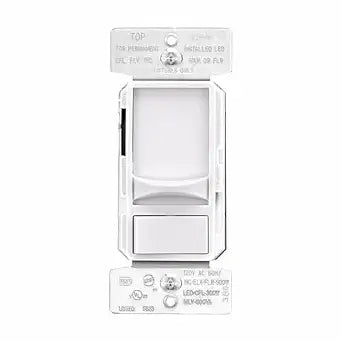 Eaton Electrical - Sul06p-w - Eaton Slide Dimmer,300w Led-600w Halogen,#14-12 Awg, Residential/Light Commercial, Flush, 120v,white,66 Hz, Mark 10 Flourescent,single-pole, Three-way,1,2,3+,