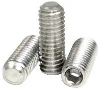 Socket Set Screw, Flat Point, 6-40 x 3/16", Stainless Steel, 18-8, Hex Socket Drive (Quantity: 100) Fine Thread, #6 Grub/Blind/Allen/Headless Screw, Length: 3/16 inch