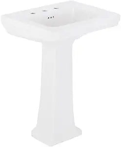 Signature Hardware SHKW350WH Key West Vitreous China Pedestal Bathroom Sink - Pedestal Only - White