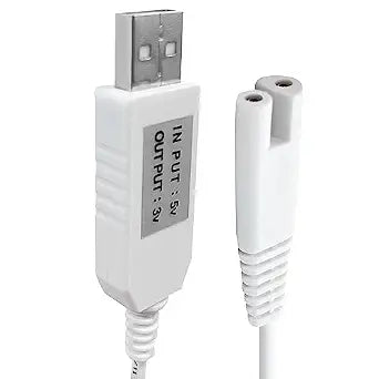 Charger Cord Replacement for Waterpik Water Flosser WP360 WP462 WP450 WF13 WP100 Water Flosser, USB Charging Cable (White)