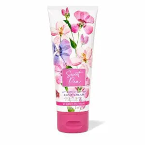 Bath & Body Works Sweet Pea Ultimate Hydration Body Cream Gift Set For Women, 8 Fl Oz (Sweet Pea)
