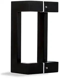 12 Inch Stainless Steel Offset Matte Black Door Handles, Modern Handle Pulls for Exterior Interior Sliding Door Hardware Home Commercial Glass Doors Wooden Barn Entrance Handle, 1 Foot Rectangular Bar