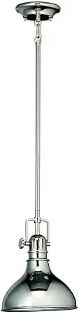 Kichler Hatteras Bay 10.25" 1 Light Mini Pendant Polished Nickel
