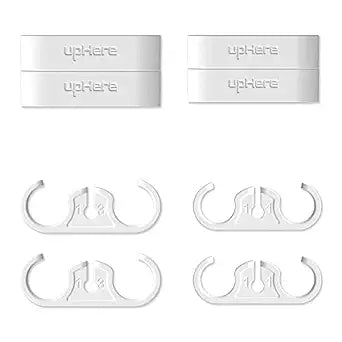upHere CPU Liquid Coolers Tube Combs 8 Pieces Set =4 Pieces for Tube Diameter Up to 11 mm 0.43in/4 Pieces for Tube Diameter Up to 13 mm 0.51in White-CM408