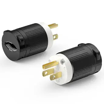 Replacement Plug 3 Prong, 15Amp 125V UL Listed NEMA 5-15P Plug, 3 Prong 2 Pole 3 Wire Replacement Electrical Plug, Straight Blade Extension Cord Repair End, Commercial Grade Male Plug, 2 Pack
