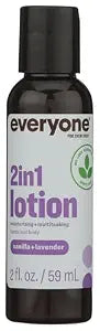 Everyone 2-in-1 Lotion for Hands/Body Travel Size: Vanilla and Lavender, 2 Ounce made with Essential Oils for Men and Women