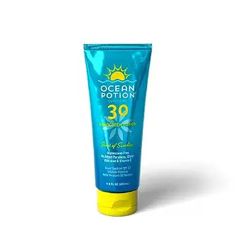 Ocean Potion SPF 30 Sunscreen Body Lotion, Broad Spectrum UVA/UVB Protection with Aloe and Vitamin E, Water-Resistant Non-Greasy, 6.8 oz