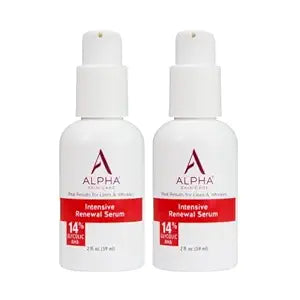 Alpha Skin Care Renewal Serum, 14% Glycolic AHA, 2 Oz, 2 Pack