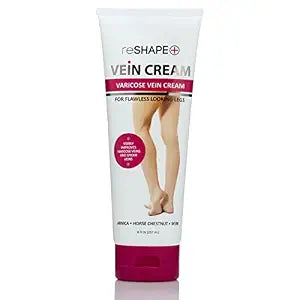 Reshape+ Varicose Vein & Vein Cream With Collagen, Arnica, & Horse Chestnut - Varicose Veins, Bruises, & Spider Veins, Varicose Vein Lotion For Legs & Body, 8 Fl Oz