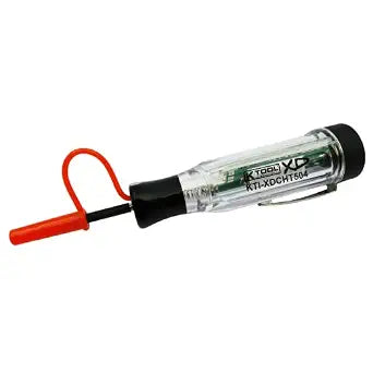 K Tool International XDCHT504 Xtra Duty Cordless Circuit Tester, DC Voltage Detection Tool, Dual Color LED Polarity Indicator, Audible Beep Alert, Built in Lithium Battery