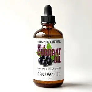 Black Currant Seed Oil Cold Pressed – 100% Pure Natural Carrier Oil for Skin & Hair | Rich in GLA & Omega Fatty Acids | Moisturizer for Face, Scalp, Nails | 4 fl oz