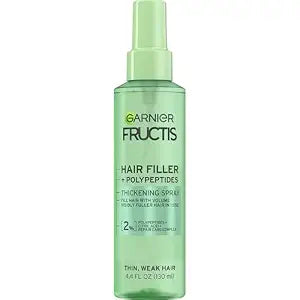 Garnier Fructis Hair Filler Fullness Repair Thickening Spray, Volumizing Spray with Polypeptides and Hair Repair Complex for Thin, Weak Split Ends, 4.4 Fl Oz