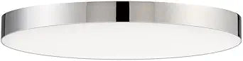 Maxim Lighting Trim 9" 1-Light Flush Mount | Polished Chrome Finish | White Polycarbonate Shade | Transitional Flush Mount | Ideal for Bedrooms, Hallways & Entryways | Dimmable | 57663WTPC