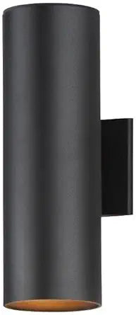 Maxim Lighting Outpost 2-Light Outdoor Wall Light | Black Aluminum Finish | Transitional Outdoor Light Fixture | Ideal for Porches, Patios & Garages | Dimmable Wet Rated | 26103BK
