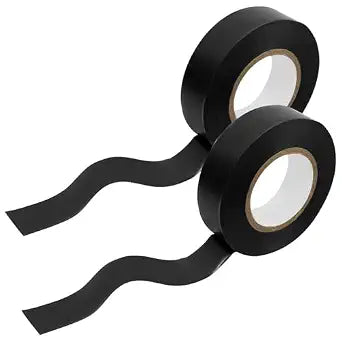 Black Electrical Tape Vinyl, 3/4 Inch 65 Feet, 2 Rolls