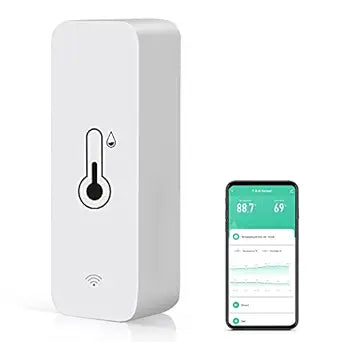 4-Pack WiFi Temperature Humidity Sensor: Indoor Thermometer Hygrometer with App Alert, Free Data Storage Export, Smart Temperature Humidity Monitor for Home Pet Greenhouse, Compatible with Alexa