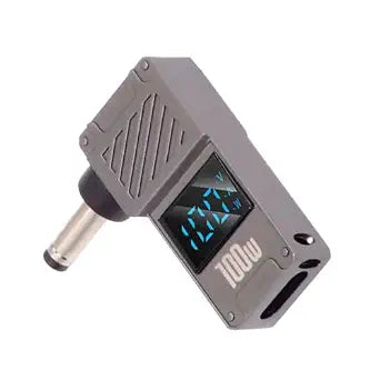 USB C to DC Adapter,USB C Female to DC 4.5x3.0mm DE Barrel Jack Plug PD 100W Laptop Fast Charging Adapter with Wattage Display