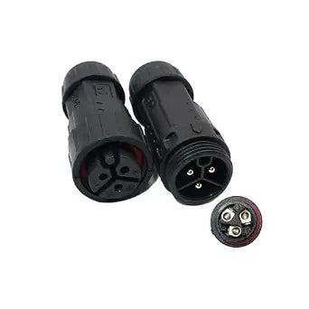 M19 3 Pin Connector Male and Female LED Power Connector IP68 Waterproof Screw Type for Cable Industrial Electrical Connection (3pin)