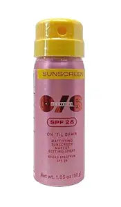 One/Size On 'Til Dawn Mattifying Sunscreen Makeup Setting Spray SPF 28 - Travel Size (1.05 Oz)