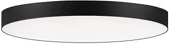 Maxim Lighting Trim 9" 1-Light Flush Mount | Black Finish | White Polycarbonate Shade | Transitional Flush Mount | Ideal for Bedrooms, Hallways & Entryways | Dimmable | 57663WTBK