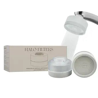 Faucet Filter  Bathroom Sink Faucet Filter for Men & Womens Skincare, Vitamin CInfused, Reduces Chlorine, Advanced Filtration for Hydrated Skin, Hard Water Softener (White)