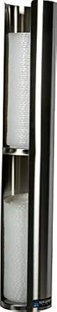 San Jamar Lid Dispenser, Wall Mount Storage for Cup Covers in Commercial or Home Kitchen, Compatible with 12 - 24 Oz Lids, 23.5" Long, 1 Count, Stainless Steel