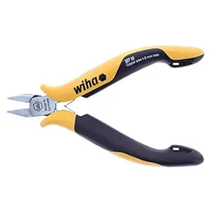 Wiha 32710 Precision Cutters, ESD Safe, Wide Tapered Head, Full Flush