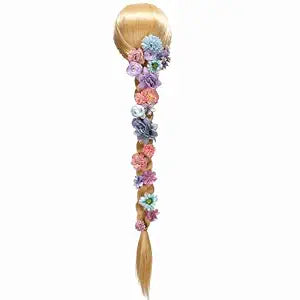 Women’s 40 Inch Blonde Wig with 21pcs Flowers Long Hair Princess wig Cosplay Halloween (Blonde,one size fit all)